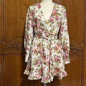 Zimmerman Floral Print Linen Dress with SO Many Beautiful Details!